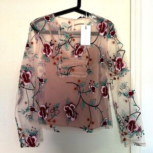 New Endless Rose Long Sleeve flowery Top